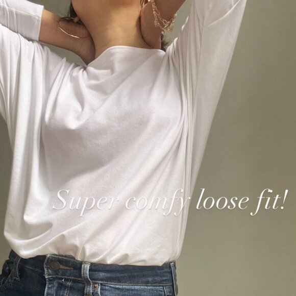 New (last one) Single Jersey three quarter sleeve top Black - Picture 2 of 5